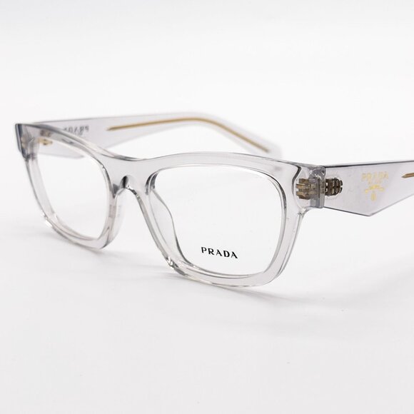 NEW PRADA PRB01V 12R1O1 EYEGLASSES WOMEN TRANSPARENT GRAY EYEWEAR VPR B01 12R1O1 - Picture 6 of 9